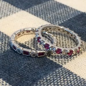 Stackable rings - red